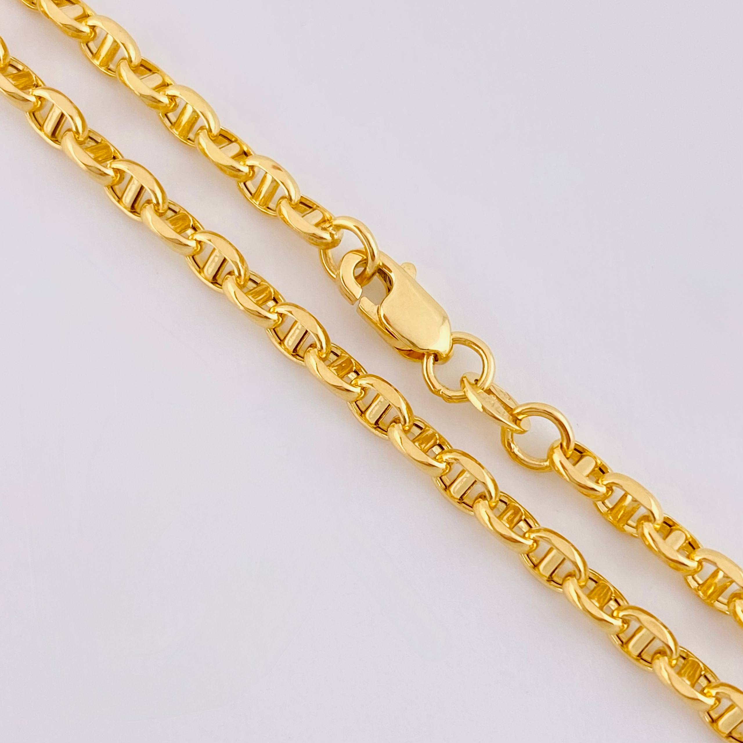 Cadena Marinera 11.7g / 60cm / 3.9mm Oro Amarillo 18K