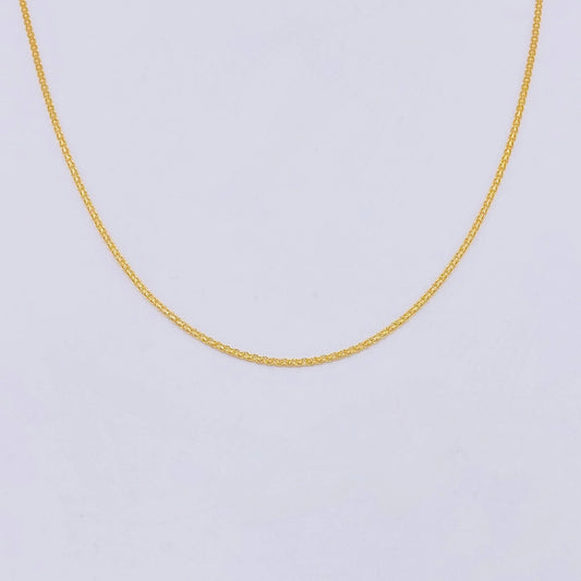 Cadena China 2.1g / 60cm / 1.05mm Oro Amarillo 18K