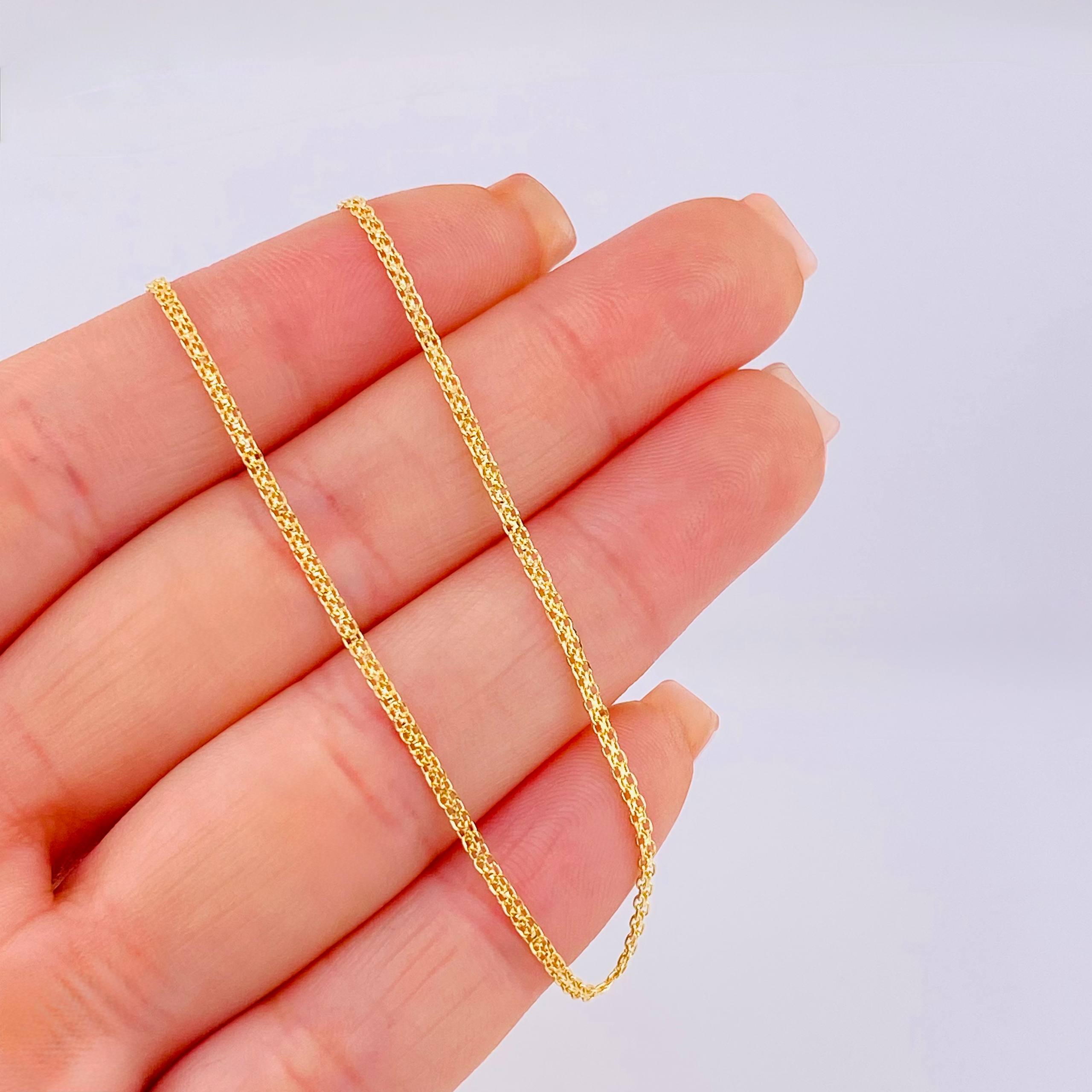 Cadena China 2gr / 50cm / 1.2mm Oro Amarillo +1 18K ©