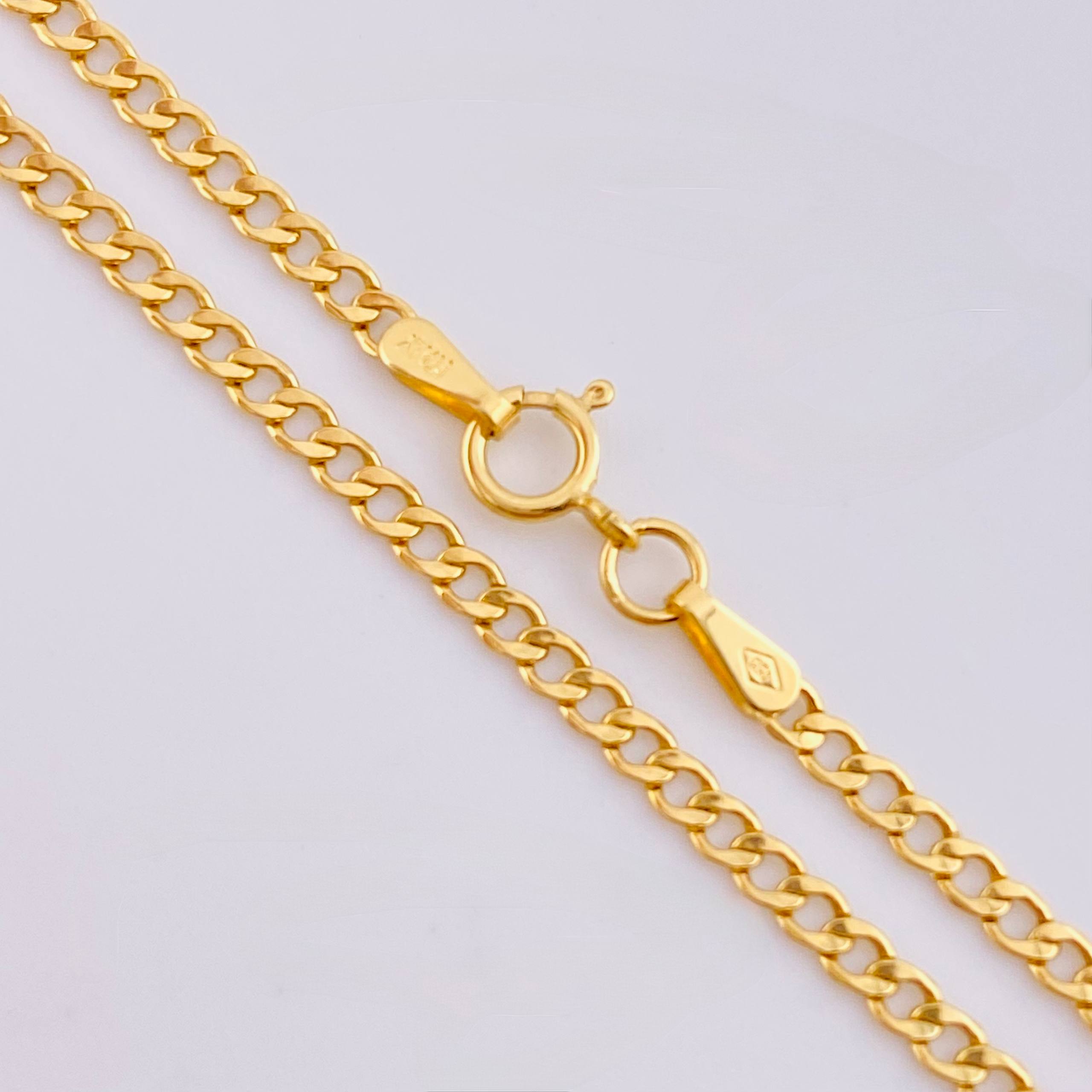 Cadena Cubana 3.2gr / 60cm / 2.6mm Oro Amarillo +1 18K *