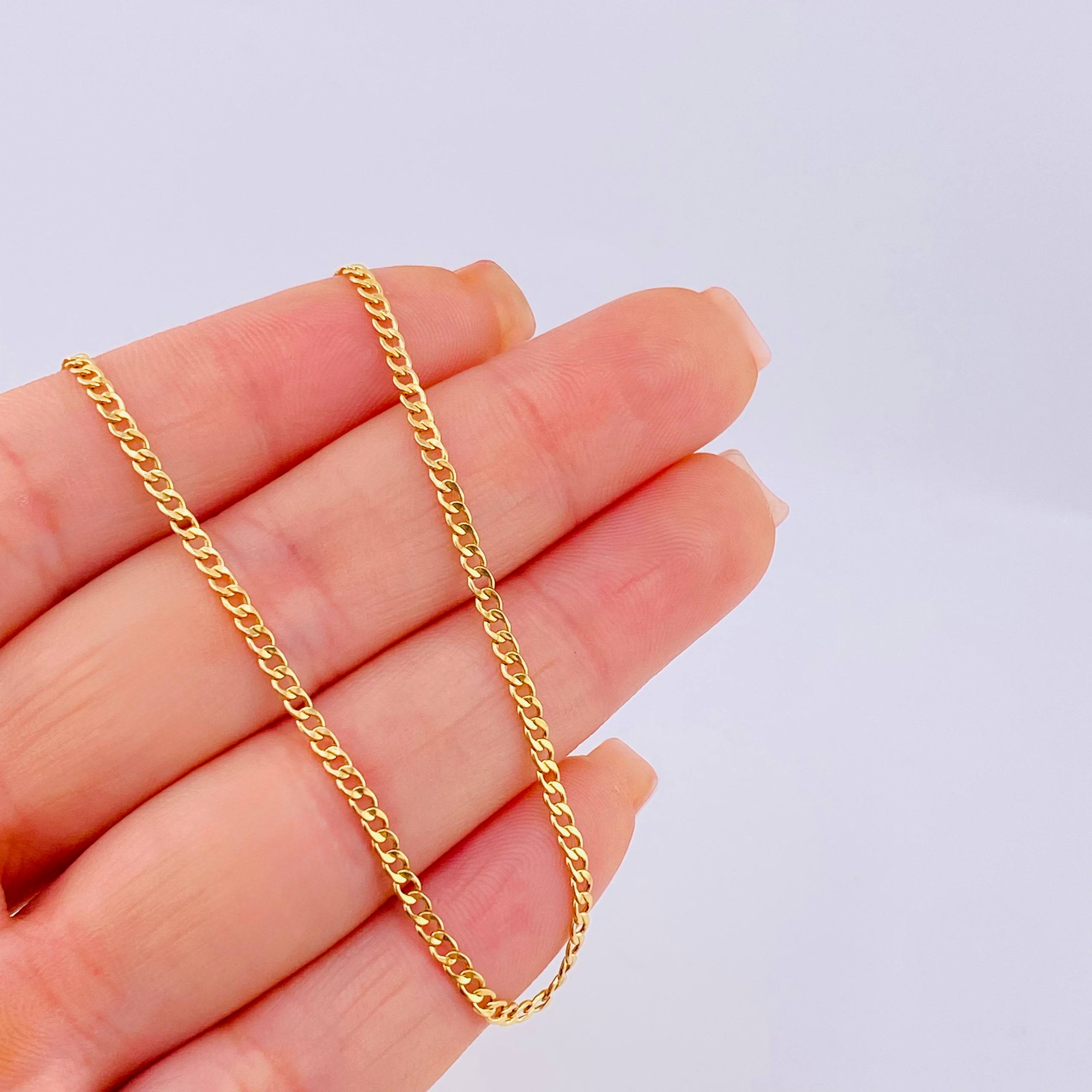 Cadena Cubana 3.2gr / 60cm / 2.6mm Oro Amarillo +1 18K *