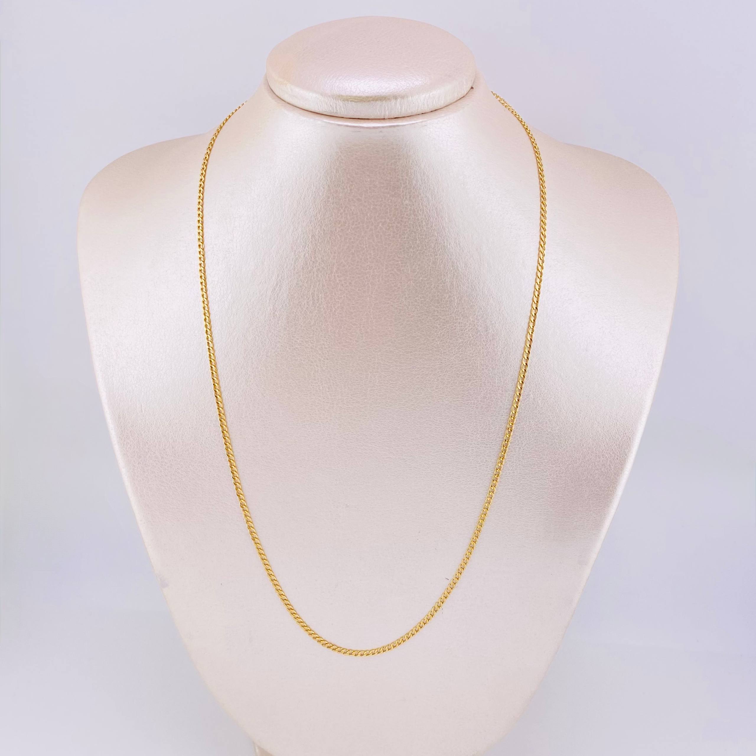 Cadena Cubana 2.8gr / 50cm / 2.6mm Oro Amarillo +1 18K *