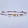 Pulsera Nude Bolas 0.15gr / 3mm Lisas Oro Amarillo 18K (A.C)