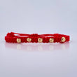 Pulsera Roja Bolas 0.5gr / 4mm Diamantadas Oro Amarillo 18K (A.C)