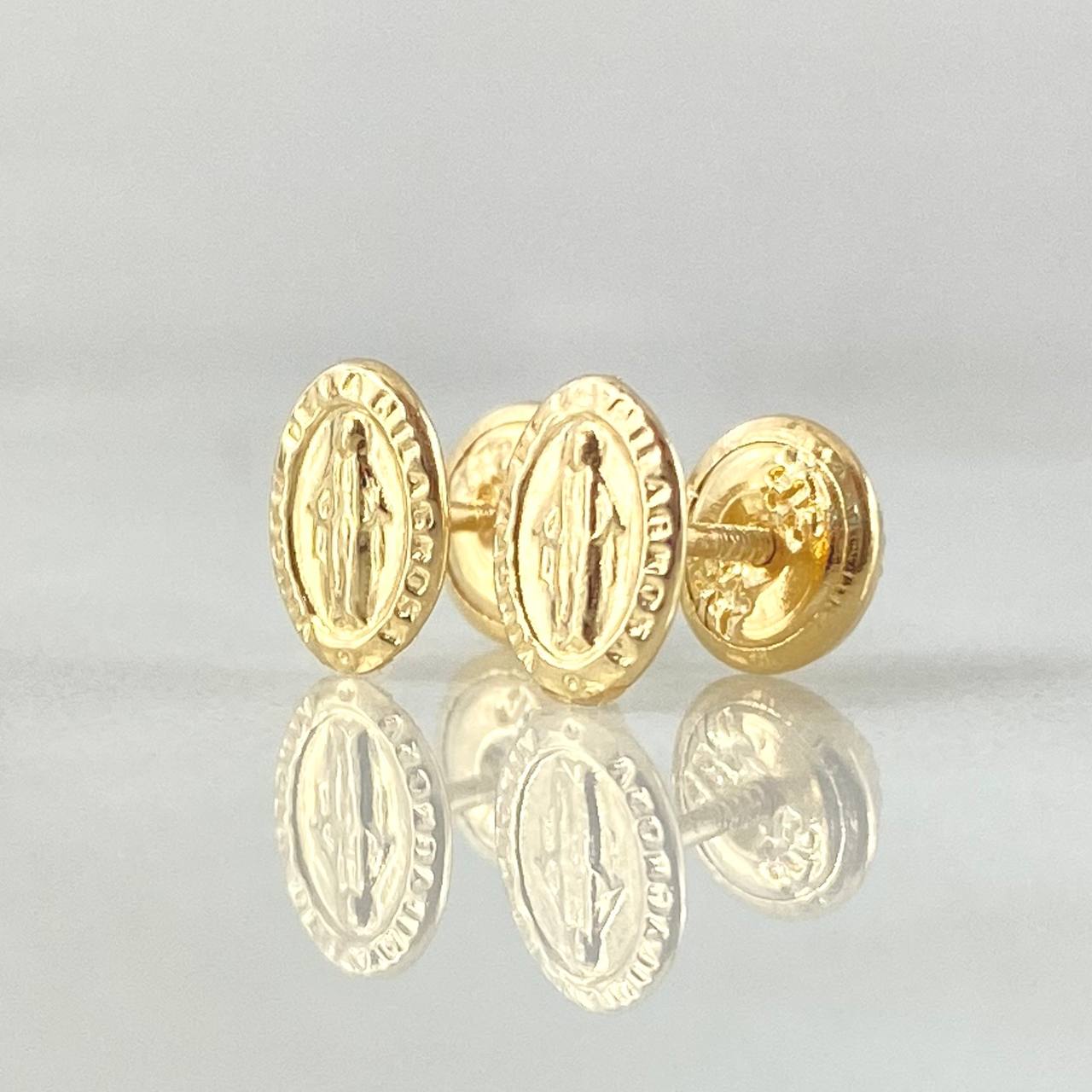 Topos Virgen Milagrosa 0.8gr / 8mm Oro Amarillo 18K ©