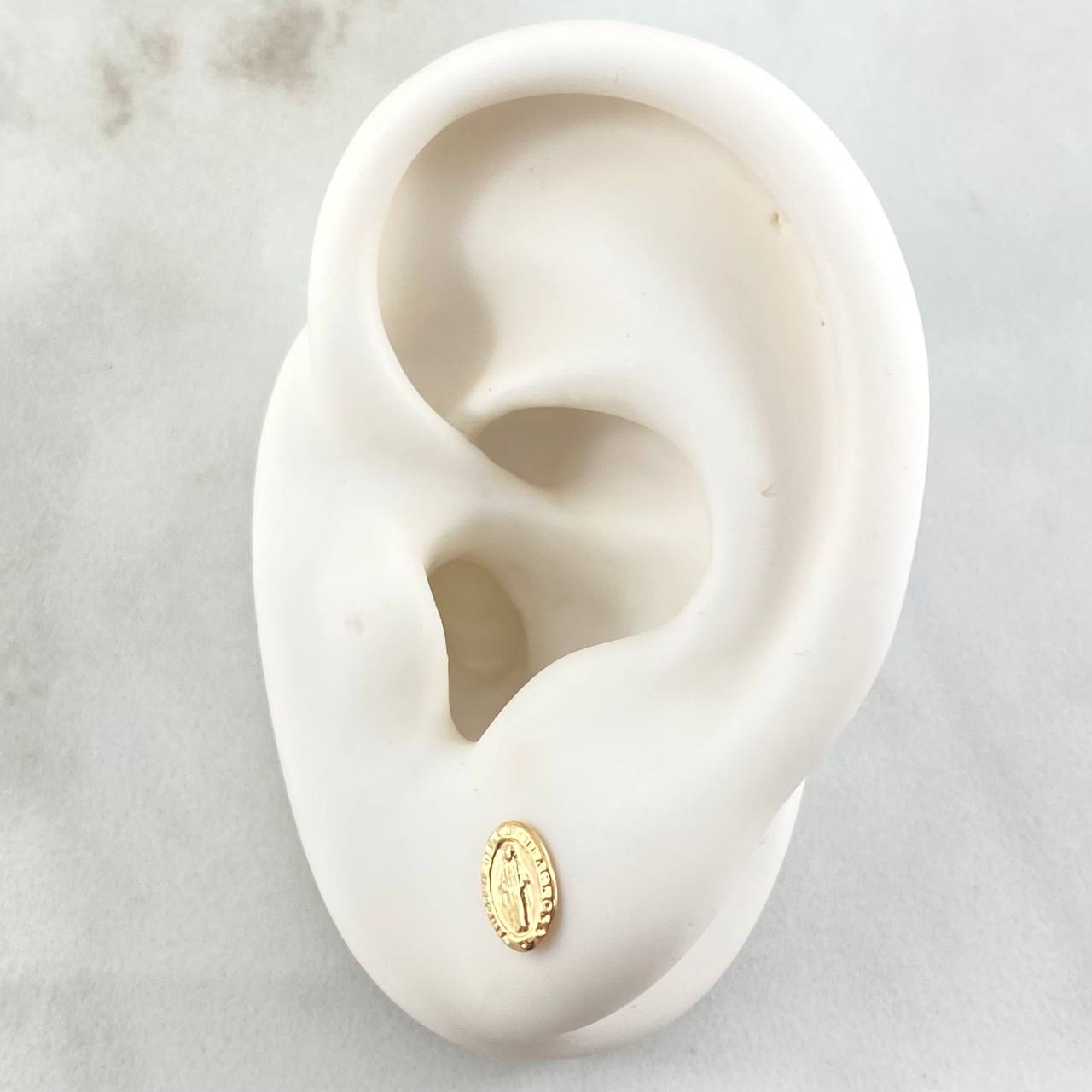Topos Virgen Milagrosa 0.75gr / 8mm Oro Amarillo 18K