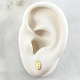 Topos Virgen Milagrosa 0.75gr / 8mm Oro Amarillo 18K