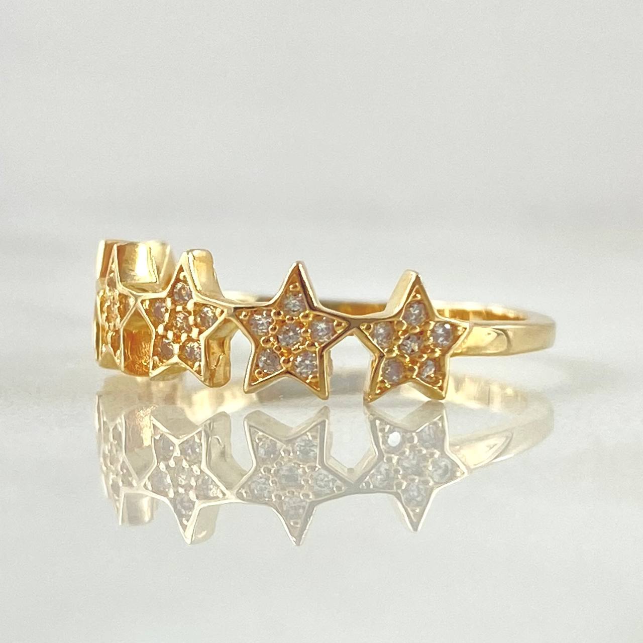 Anillo Estrellas 2.15gr / T6 1/4 / Oro Amarillo 18K *