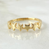 Anillo Estrellas 1.8gr / T6 3/4 / Oro Amarillo 18K *