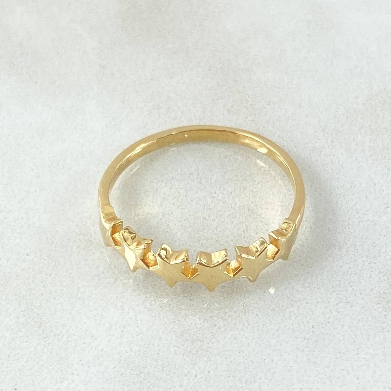 Anillo Estrellas 1.8gr / T6 3/4 / Oro Amarillo 18K *