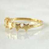 Anillo Estrellas 2.05gr / T7 3/4 / Oro Amarillo 18K *