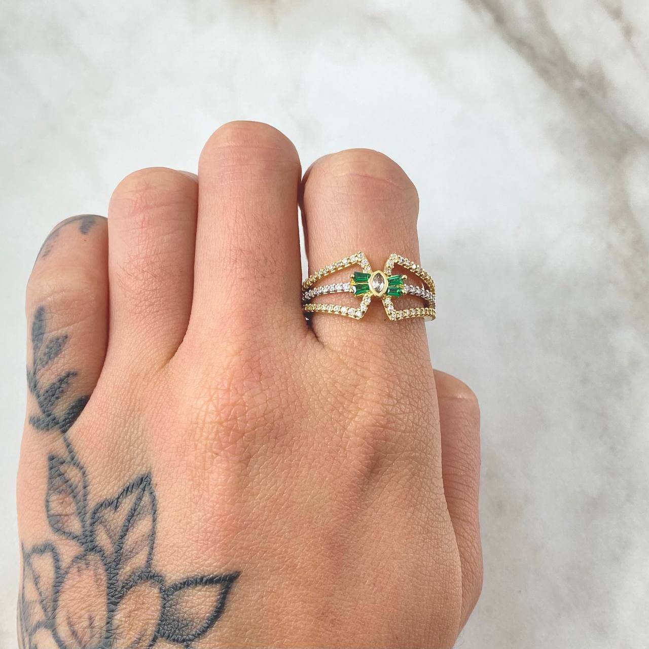 Anillo Moño Infinito 3.8gr / T7 / Oro Amarillo 18K *
