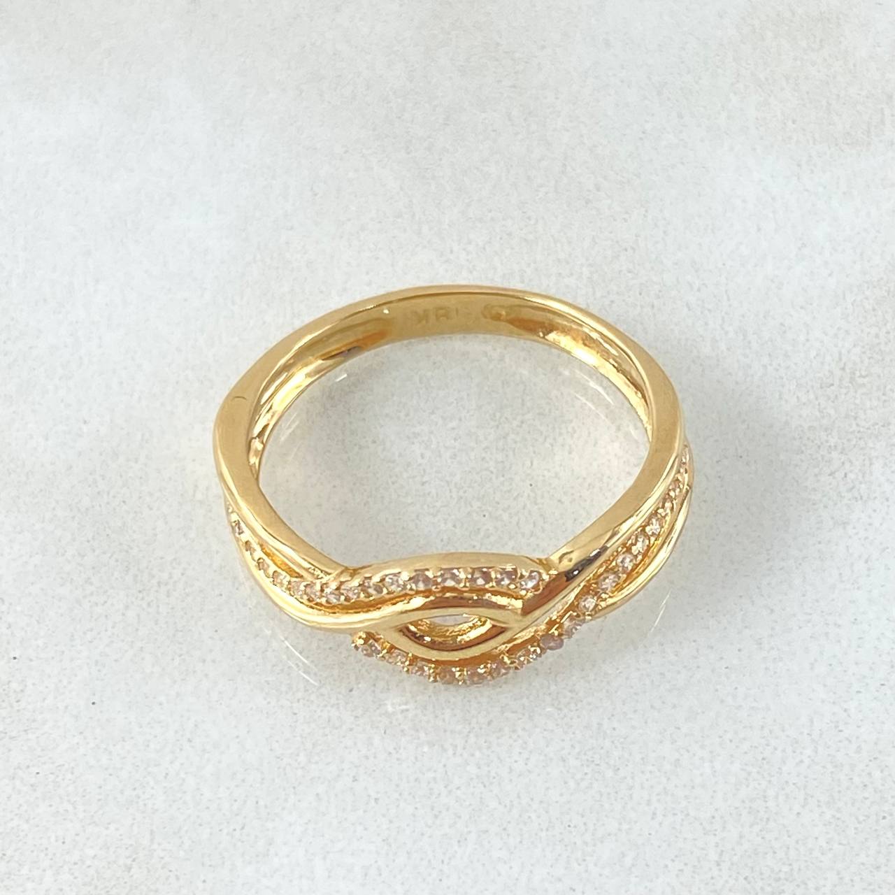 Anillo Ojo Curvas Infinitas 2.8gr / T7 1/2 / Oro Amarillo 18K *