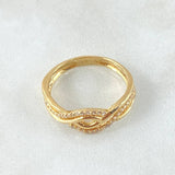 Anillo Ojo Curvas Infinitas 2.8gr / T7 1/2 / Oro Amarillo 18K *