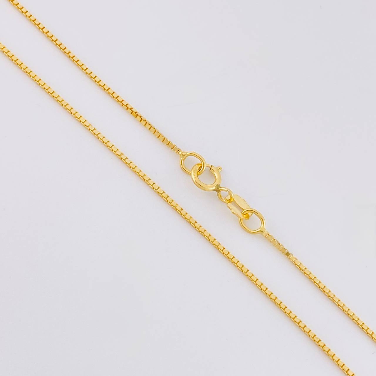 Set Cadena Veneciana + Dije Recuadro Tupido Esmeralda 162qts 16pts Diamante / 4.35g / 40cm Oro Amarillo 18K
