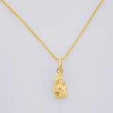 Set Cadena Veneciana + Dije Angel / 1.3g / 40cm Oro Amarillo 18K