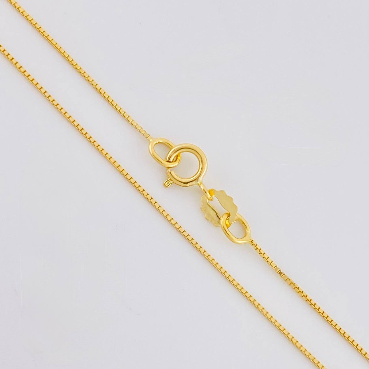 Set Cadena Veneciana + Dije Angel / 1.3g / 40cm Oro Amarillo 18K