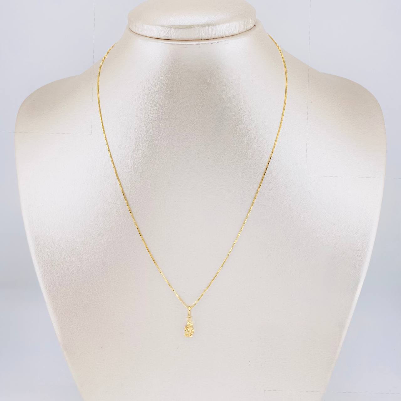 Set Cadena Veneciana + Dije Angel / 1.3g / 40cm Oro Amarillo 18K