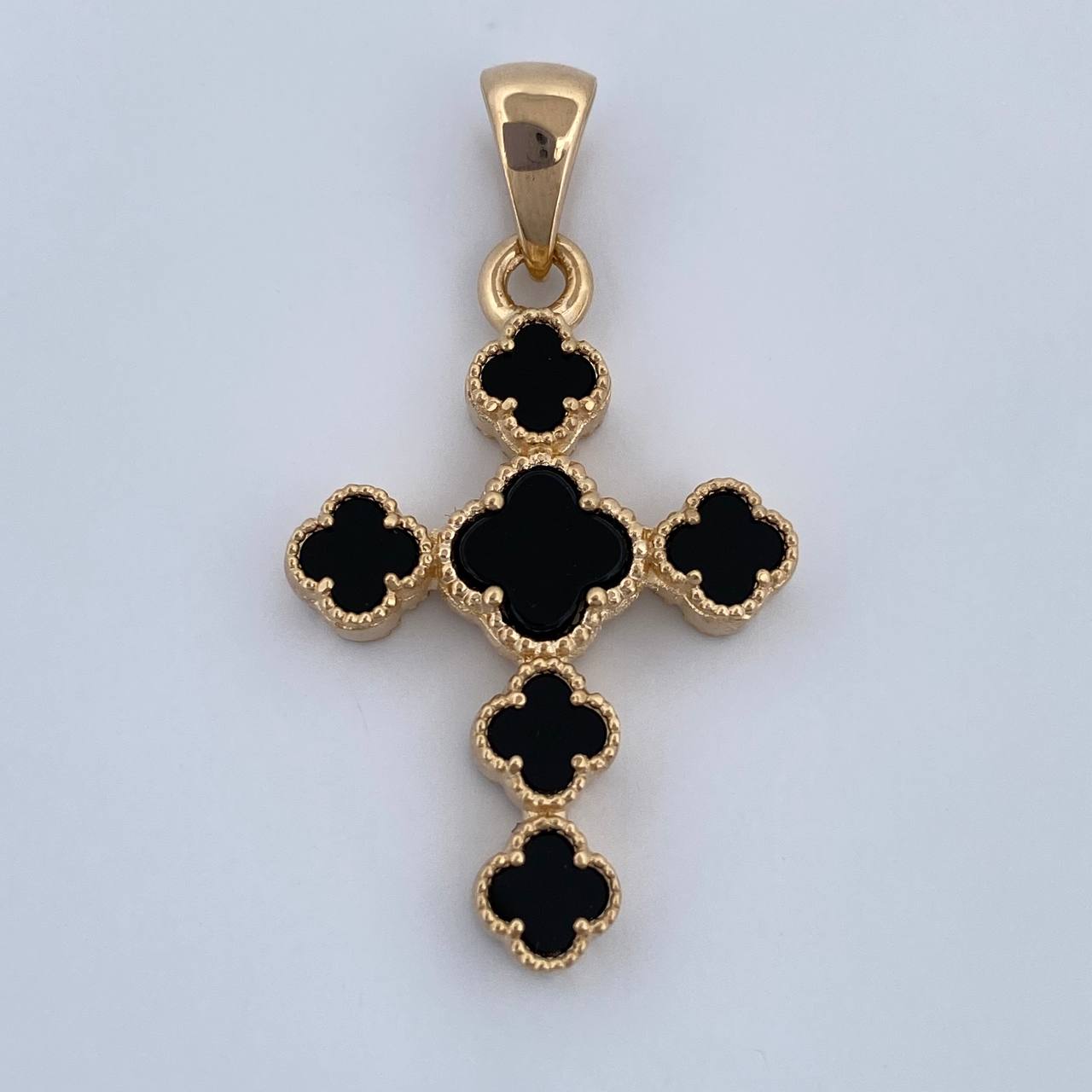 Dije Cruz Treboles 3.65gr / 3.2cm / Oro Amarillo 18K &