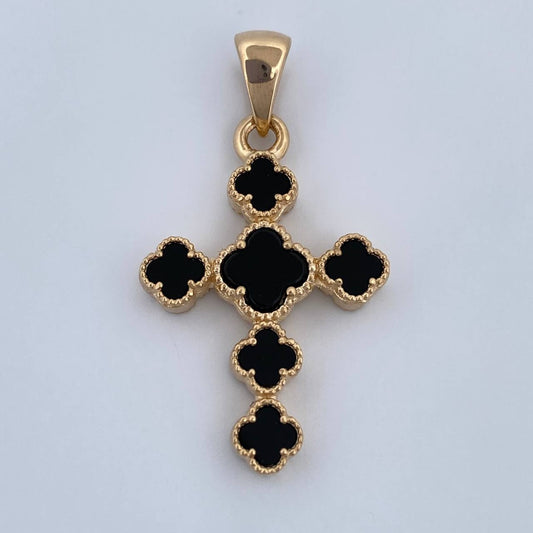 Dije Cruz Treboles 3.65gr / 3.2cm / Oro Amarillo 18K &