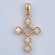 Dije Cruz Treboles 3.4gr / 3.2cm / Oro Amarillo 18K &