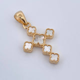 Dije Cruz Treboles 3.4gr / 3.2cm / Oro Amarillo 18K &