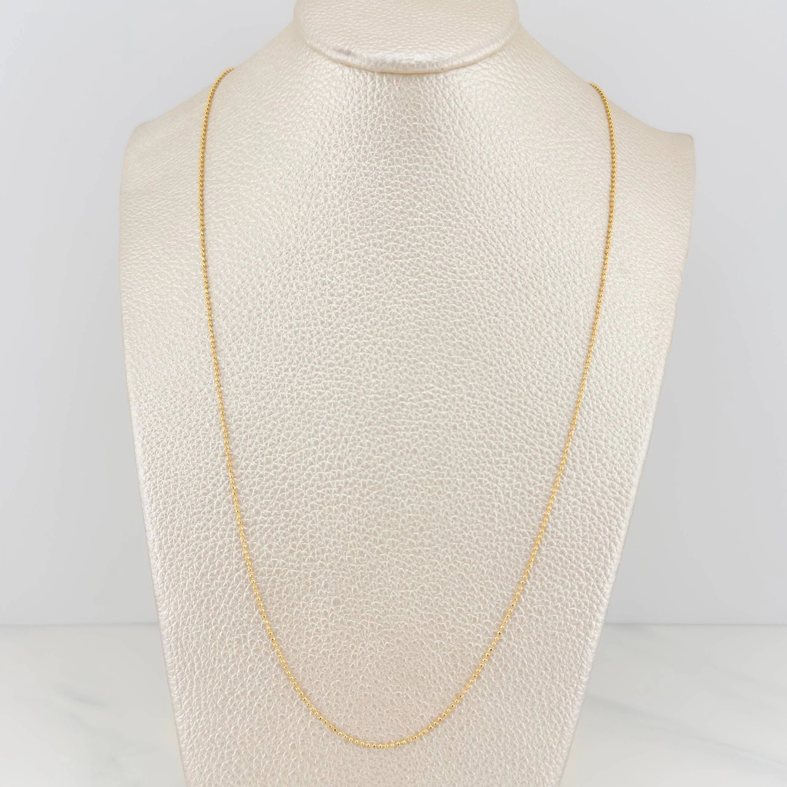 Cadena Militar 2g / 45cm / 0.95mm Oro Amarillo 18K