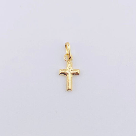Dije Cruz Lisa 0.25gr / 1.5cm / Oro Amarillo 18K