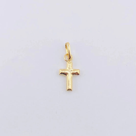 Dije Cruz Lisa 0.2 g / 1.4 cm Oro Amarillo 18K