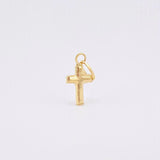 Dije Cruz Lisa 0.2 g / 1.4 cm Oro Amarillo 18K