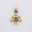 Dije Pato Bolsa Dinero 1.35gr / 2.2cm / Dos Oros Amarillo Blanco 18K