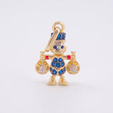 Dije Pato Bolsa Dinero 1.5gr / 2.2cm / Dos Oros Amarillo Blanco 18K ©