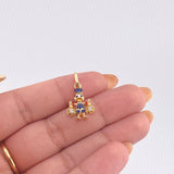 Dije Pato Bolsa Dinero 1.6gr / 2.2cm / Dos Oros Amarillo Blanco 18K *