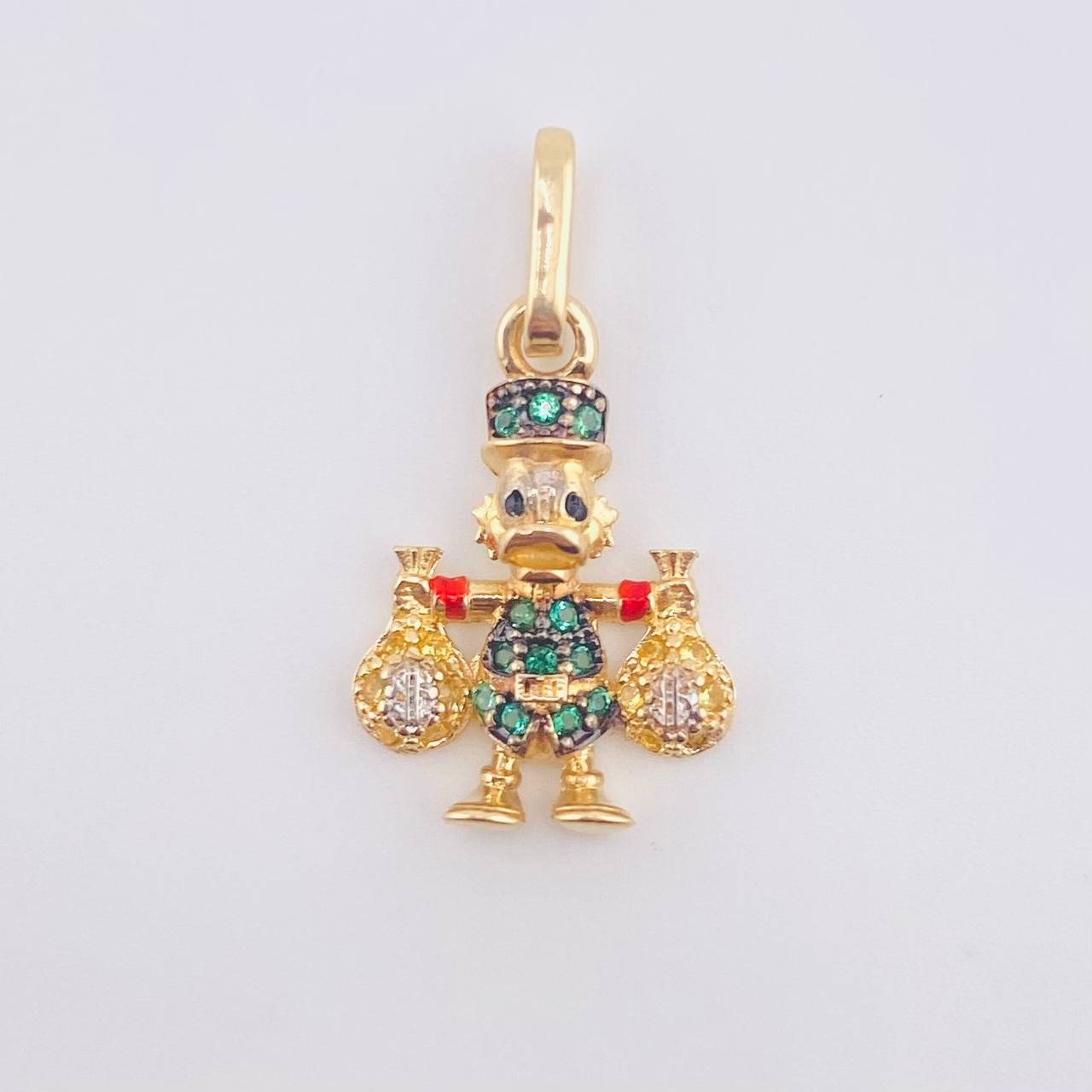 Dije Pato Bolsa Dinero 1.6gr / 2.3cm / Oro Amarillo 18K *