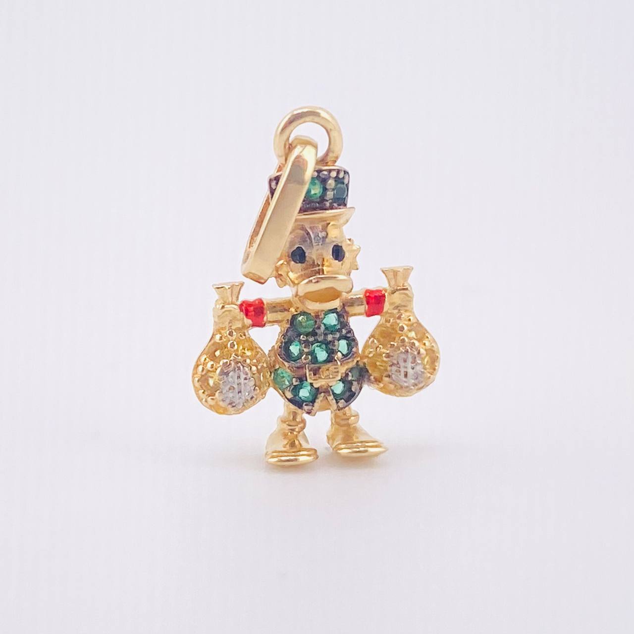Dije Pato Bolsa Dinero 1.6gr / 2.3cm / Oro Amarillo 18K *