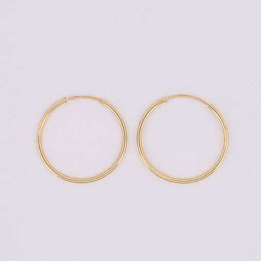 Candongas Aro Liso 0.95gr / 2cm / Oro Amarillo 18K ©