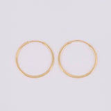 Candongas Aro Liso 0.95gr / 2cm / Oro Amarillo 18K *