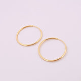 Candongas Aro Liso 0.95gr / 2cm / Oro Amarillo 18K *