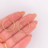 Candongas Aro Liso 0.95gr / 2cm / Oro Amarillo 18K ©