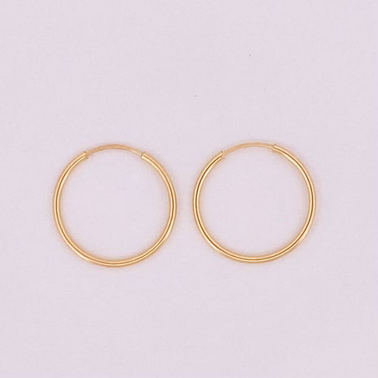 Candongas Aro Liso 0.8gr / 1.6cm / Oro Amarillo 18K ©