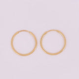 Candongas Aro Liso 0.8gr / 1.6cm / Oro Amarillo 18K ©