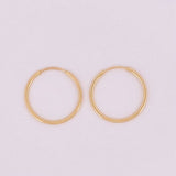 Candongas Aro Liso 0.75gr / 1.6cm / Oro Amarillo 18K *