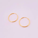 Candongas Aro Liso 0.75gr / 1.6cm / Oro Amarillo 18K *