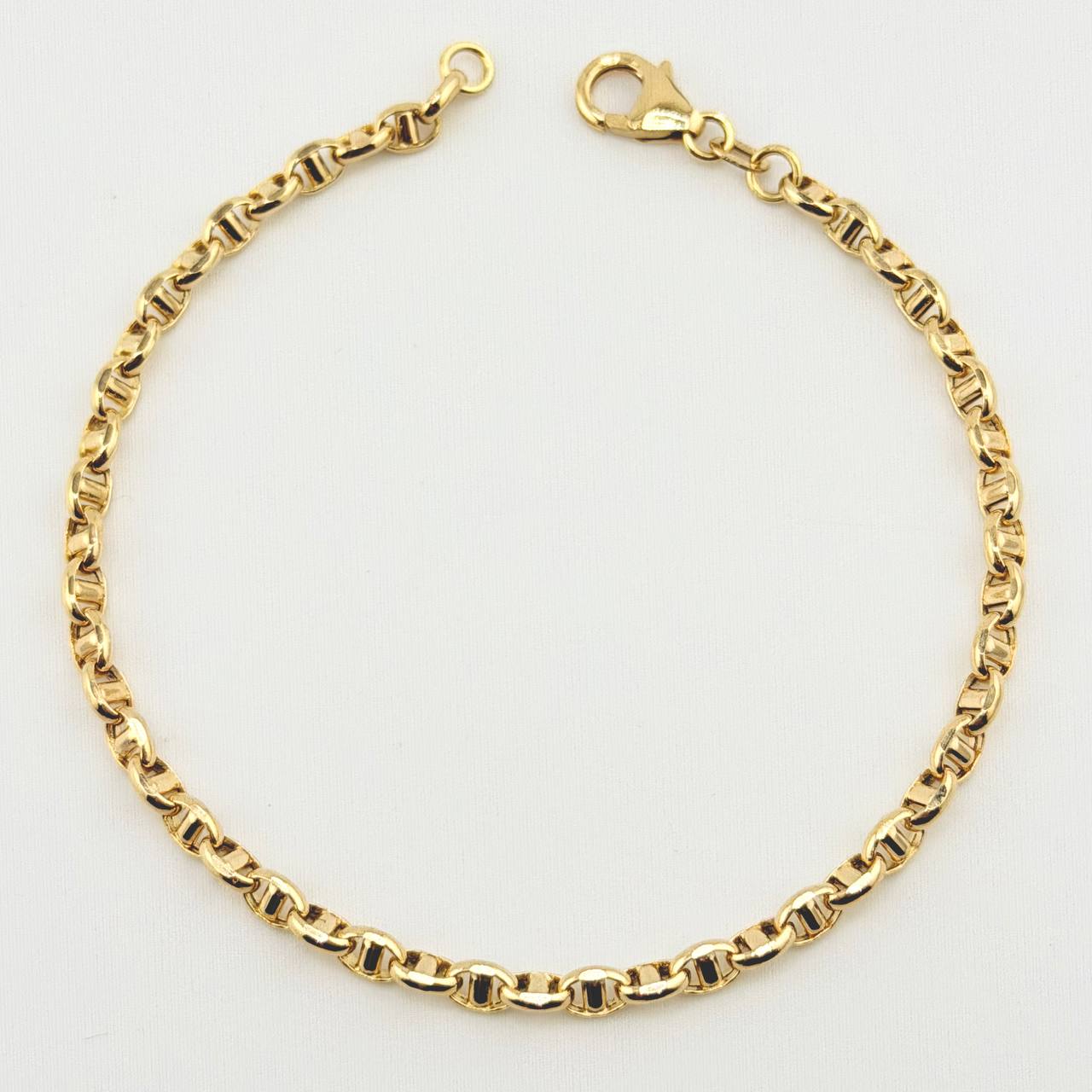 Pulso Escalera Volga 3.65gr / 19.5cm / 3.7mm Oro Amarillo +3 18K *