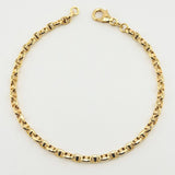 Pulso Escalera Volga 3.65gr / 19.5cm / 3.7mm Oro Amarillo +3 18K *
