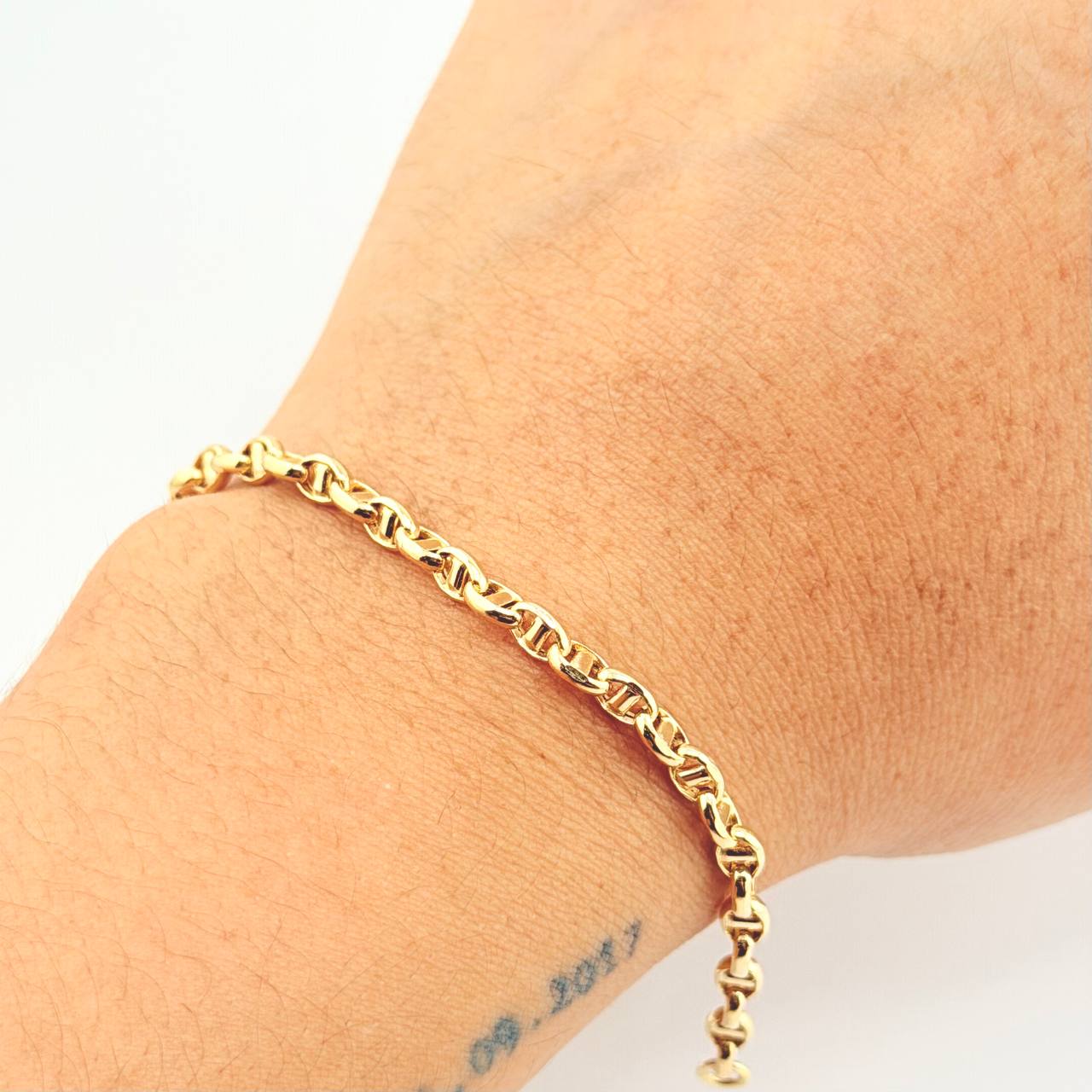 Pulso Escalera Volga 3.65gr / 19.5cm / 3.7mm Oro Amarillo +3 18K *