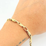 Pulso Rustico Tribal 6.2gr / 21.5cm / 5mm Oro Amarillo +3 18K