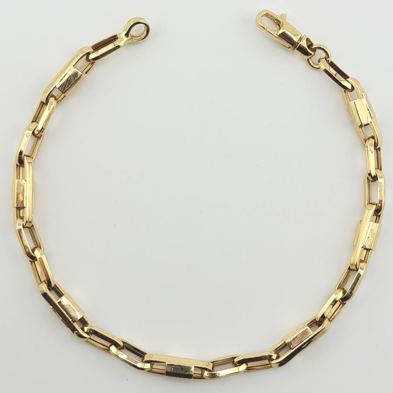 Pulso Rustico 6.85gr / 21.5cm / 4.5mm Oro Amarillo 18K *