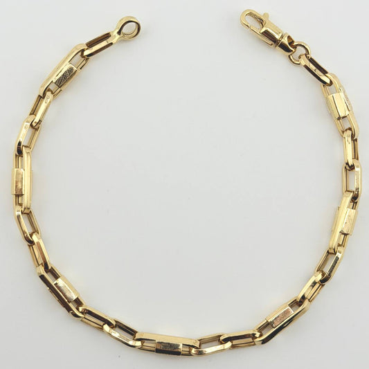 Pulso Rustico 6.85gr / 21.5cm / 4.5mm Oro Amarillo 18K *