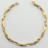 Pulso Rustico 6.85gr / 21.5cm / 4.5mm Oro Amarillo 18K *